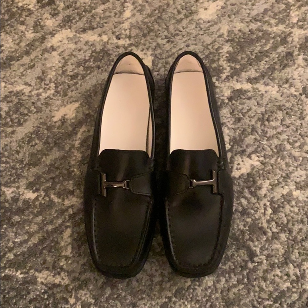 Tods black loafers